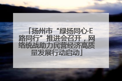 扬州市“绿扬同心·E路同行”推进会召开，网络统战助力民营经济高质量发展行动启动