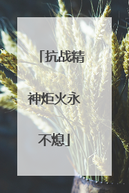 抗战精神炬火永不熄