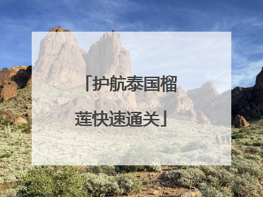 护航泰国榴莲快速通关