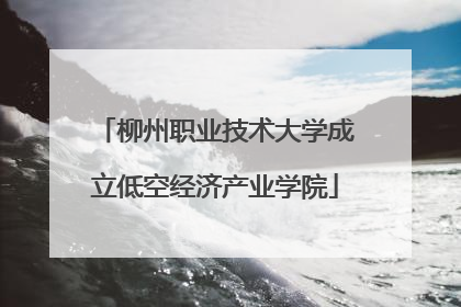 柳州职业技术大学成立低空经济产业学院