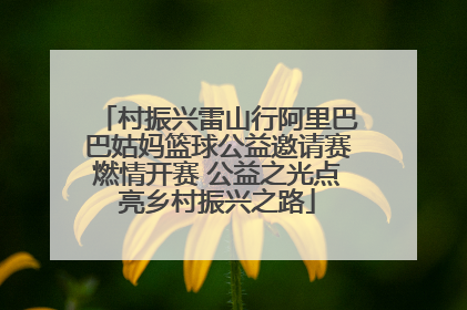 村振兴雷山行阿里巴巴姑妈篮球公益邀请赛燃情开赛 公益之光点亮乡村振兴之路