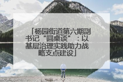 杨园街道第六期副书记“圆桌谈”：以基层治理实践助力战略支点建设