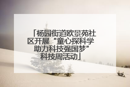 杨园街道欧景苑社区开展“童心探科学 助力科技强国梦”科技周活动