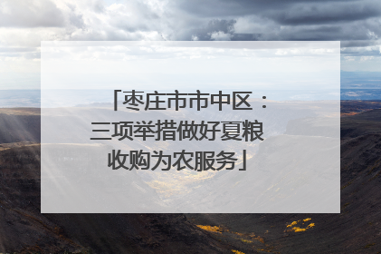 枣庄市市中区：三项举措做好夏粮收购为农服务