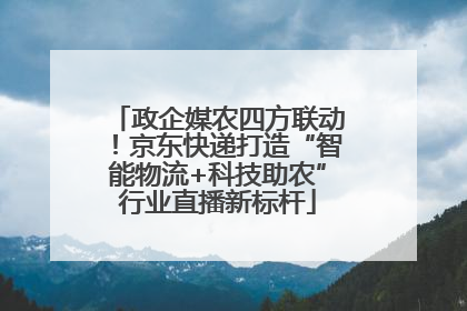 政企媒农四方联动！京东快递打造“智能物流+科技助农”行业直播新标杆