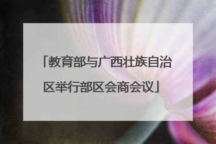 教育部与广西壮族自治区举行部区会商会议