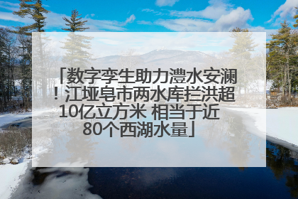 数字孪生助力澧水安澜！江垭皂市两水库拦洪超10亿立方米 相当于近80个西湖水量