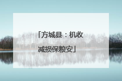 方城县：机收减损保粮安