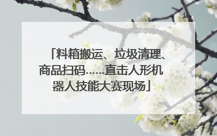 料箱搬运、垃圾清理、商品扫码……直击人形机器人技能大赛现场