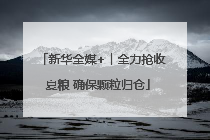 新华全媒+丨全力抢收夏粮 确保颗粒归仓