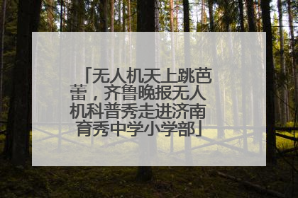 无人机天上跳芭蕾，齐鲁晚报无人机科普秀走进济南育秀中学小学部