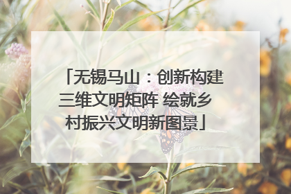 无锡马山：创新构建三维文明矩阵 绘就乡村振兴文明新图景