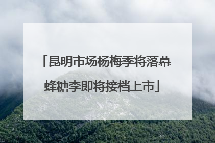 昆明市场杨梅季将落幕 蜂糖李即将接档上市