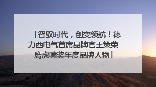 智驭时代，创变领航！德力西电气首席品牌官王策荣膺虎啸奖年度品牌人物