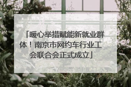 暖心举措赋能新就业群体！南京市网约车行业工会联合会正式成立