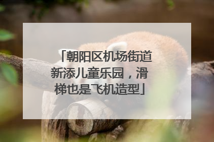 朝阳区机场街道新添儿童乐园，滑梯也是飞机造型
