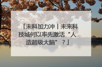 未科加力冲丨未来科技城何以率先激活“人造超级大脑”？