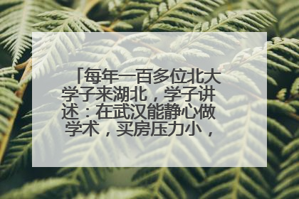 每年一百多位北大学子来湖北，学子讲述：在武汉能静心做学术，买房压力小，创业成本低