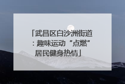 武昌区白沙洲街道：趣味运动“点燃”居民健身热情