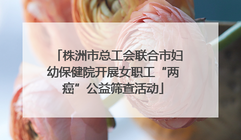 株洲市总工会联合市妇幼保健院开展女职工“两癌”公益筛查活动