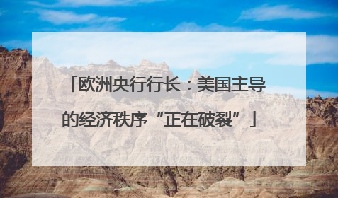 欧洲央行行长：美国主导的经济秩序“正在破裂”