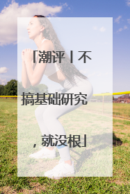 潮评丨不搞基础研究，就没根