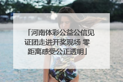 河南体彩公益公信见证团走进开奖现场 零距离感受公正透明