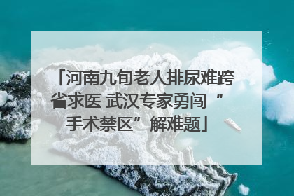 河南九旬老人排尿难跨省求医 武汉专家勇闯“手术禁区”解难题