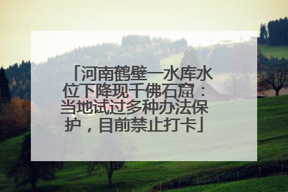 河南鹤壁一水库水位下降现千佛石窟：当地试过多种办法保护，目前禁止打卡