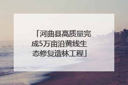 河曲县高质量完成5万亩沿黄线生态修复造林工程