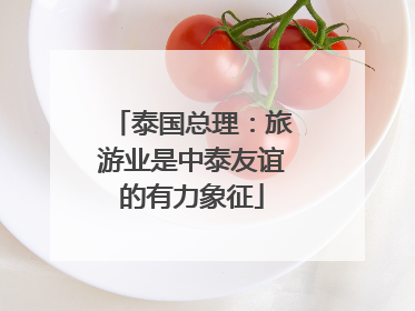 泰国总理：旅游业是中泰友谊的有力象征