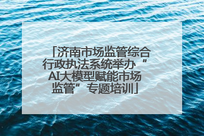 济南市场监管综合行政执法系统举办“AI大模型赋能市场监管”专题培训