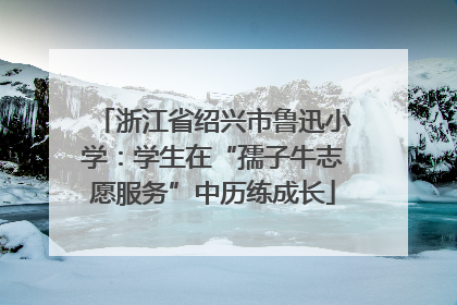 浙江省绍兴市鲁迅小学：学生在“孺子牛志愿服务”中历练成长