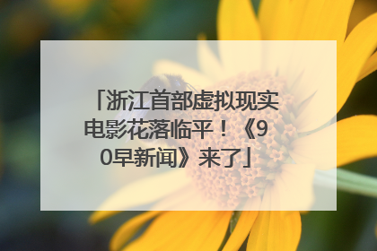 浙江首部虚拟现实电影花落临平！《90早新闻》来了