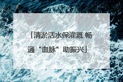 清淤活水保灌溉 畅通“血脉”助振兴