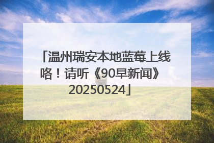 温州瑞安本地蓝莓上线咯！请听《90早新闻》20250524