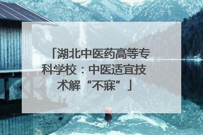 湖北中医药高等专科学校：中医适宜技术解“不寐”