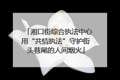 湘口街综合执法中心用“共情执法”守护街头巷尾的人间烟火