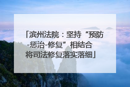 滨州法院：坚持“预防-惩治-修复”相结合 将司法修复落实落细