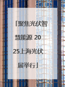 聚焦光伏智慧能源 2025上海光伏展举行