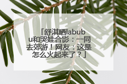 舒淇晒labubu和哭娃合影：一同去郊游！网友：这是怎么火起来了？