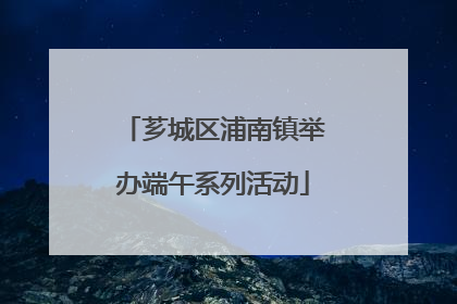 芗城区浦南镇举办端午系列活动