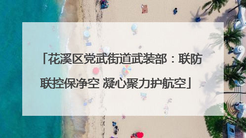 花溪区党武街道武装部：联防联控保净空 凝心聚力护航空