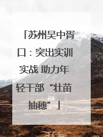 苏州吴中胥口：突出实训实战 助力年轻干部“壮苗抽穗”