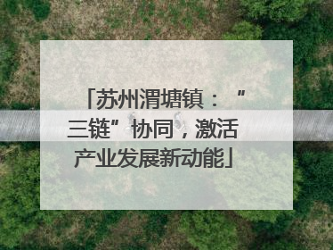 苏州渭塘镇：“三链”协同，激活产业发展新动能