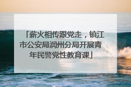 薪火相传跟党走，镇江市公安局润州分局开展青年民警党性教育课