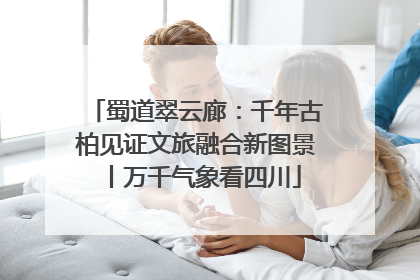 蜀道翠云廊：千年古柏见证文旅融合新图景丨万千气象看四川