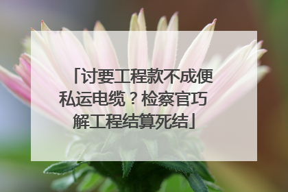 讨要工程款不成便私运电缆？检察官巧解工程结算死结