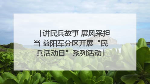 讲民兵故事 展风采担当 益阳军分区开展“民兵活动日”系列活动