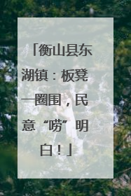 衡山县东湖镇：板凳一圈围，民意“唠”明白！